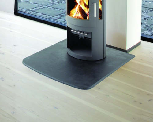Fires And More - Slate Effect Stone Resin Floor Plate - Pic