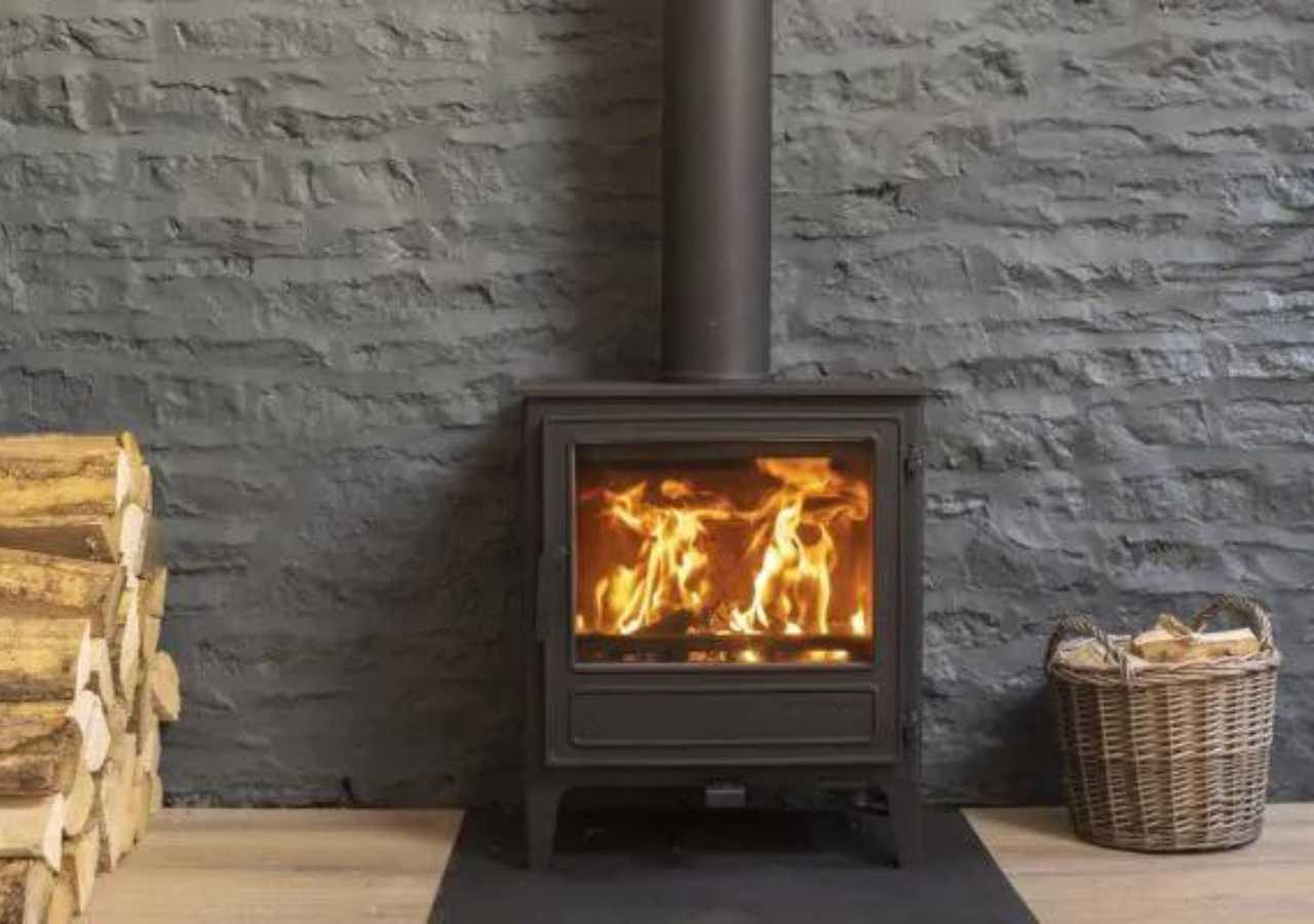 Ironwood Thaw Wide Woodburning Stove
