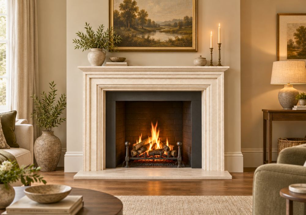 Fires And More - Rochester Fireplace - With Shelf - Picture